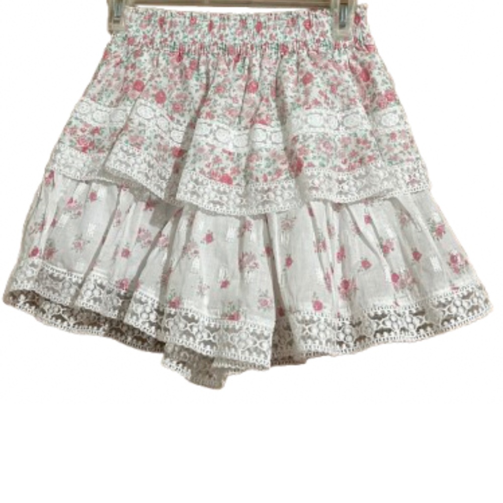 Altar’d State Women’s Pink Multi ‘Rumie’ Floral Print 2-Tier Skort Sz-XS - Picture 4 of 9
